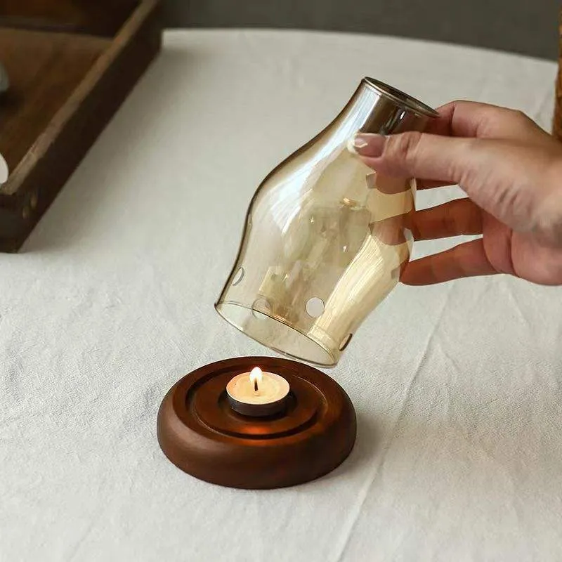 Glass Candle Holder – Romantic Windproof Incense & Tealight Burner - Image 4