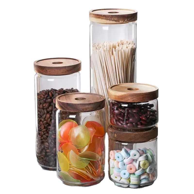 Glass Spice Jar Set with Bamboo Tray & Spoons - Image 2