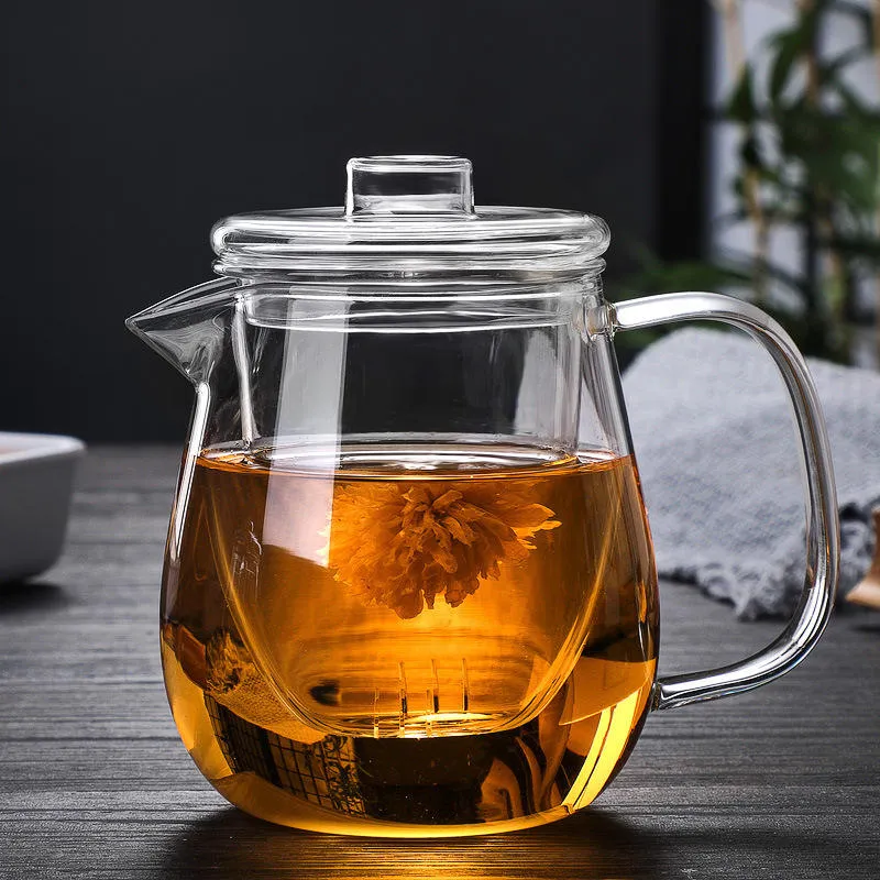Handmade Borosilicate Glass Teapot 500ml/650ml – Heat Resistant Modern Tea Kettle - Image 5